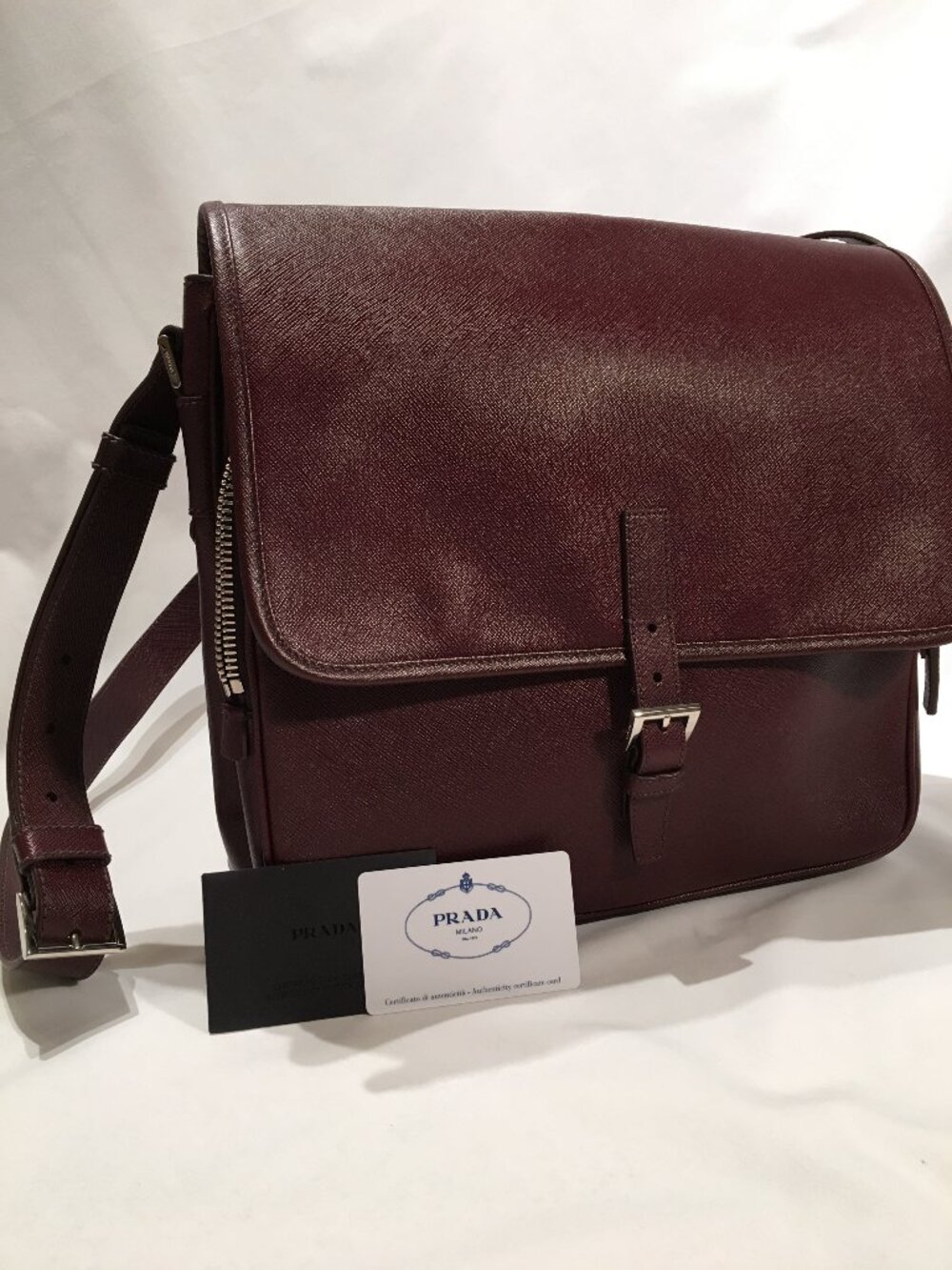 Prada Saffiano Travel/Satchel/Briefcase